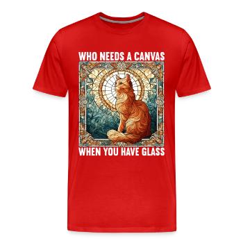Stained Glass Artist Stained Glass Art - Men's Premium Organic T-Shirt - red - Front - Damien (186cm)