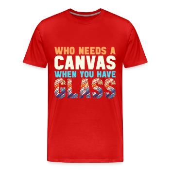 Stained Glass Artist Stained Glass Art - Men's Premium Organic T-Shirt - red - Front - Damien (186cm)