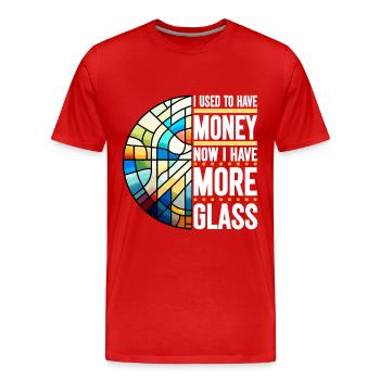 Stained Glass Artist Stained Glass Art - Men's Premium Organic T-Shirt - red - Front - Damien (186cm)