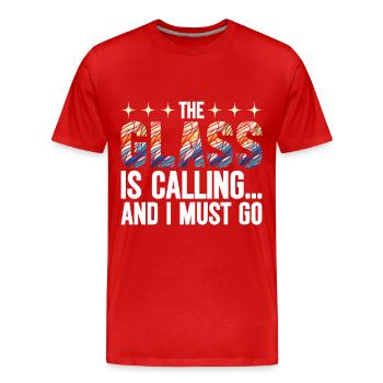 Stained Glass Artist Stained Glass Art - Men's Premium Organic T-Shirt - red - Front - Damien (186cm)