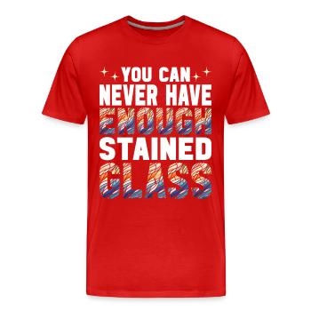Stained Glass Artist Stained Glass Art - Men's Premium Organic T-Shirt - red - Front - Damien (186cm)