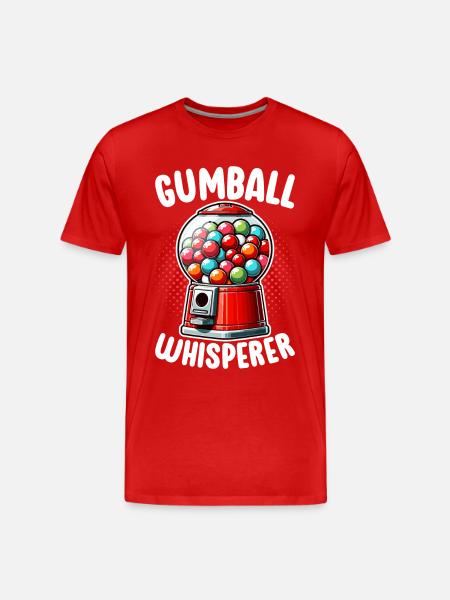 Gumball Machine chewing gum machine - Men's Premium Organic T-Shirt - red