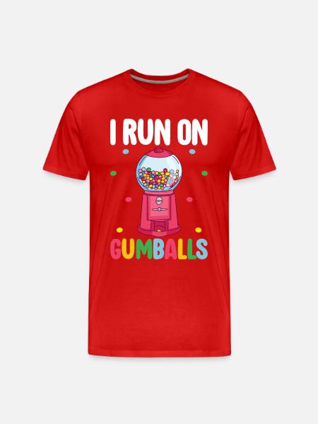 Gumball Machine chewing gum machine - Men's Premium Organic T-Shirt - red