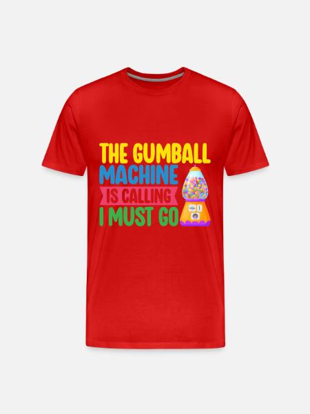 Gumball Machine Chewing Gum Machine - Men's Premium Organic T-Shirt - red