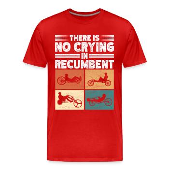 Tricycle couché Liegetrike Liegedreirad - T-shirt bio Premium Homme - rouge - Devant - Damien (186cm)