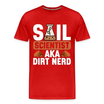 Bodenwissenschaftler Soil Science - Men's Premium Organic T-Shirt - red - Front - Damien (186cm)