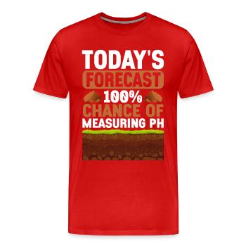 Bodenwissenschaftler Soil Science - Men's Premium Organic T-Shirt - red - Front - Damien (186cm)