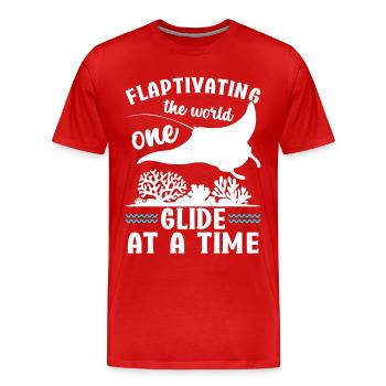 Manta Rays Great Manta Sea Creatures - Men's Premium Organic T-Shirt - red - Front - Damien (186cm)