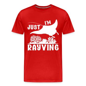 Manta Rays Great Manta Sea Creatures - Men's Premium Organic T-Shirt - red - Front - Damien (186cm)