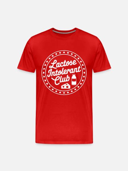 Lactose intolerance Lactose intolerant - Men's Premium Organic T-Shirt - red