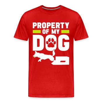 Flyball Sports canins - T-shirt bio Premium Homme - rouge - Devant - Damien (186cm)