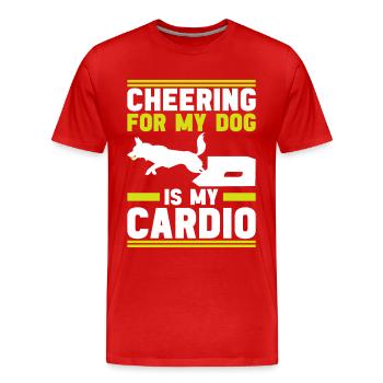 Flyball Sports canins - T-shirt bio Premium Homme - rouge - Devant - Damien (186cm)