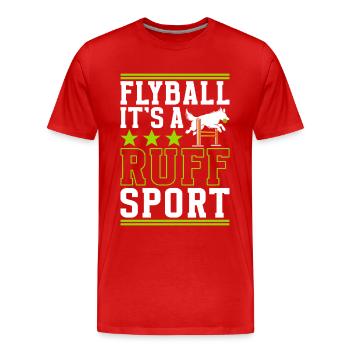 Flyball Sports canins - T-shirt bio Premium Homme - rouge - Devant - Damien (186cm)