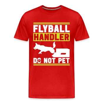 Flyball Sports canins - T-shirt bio Premium Homme - rouge - Devant - Damien (186cm)