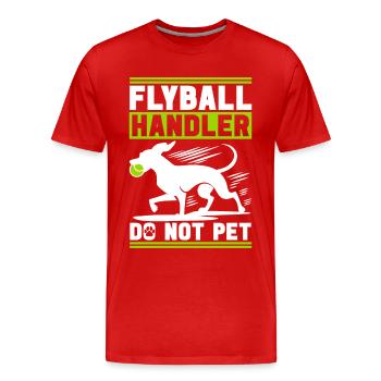 Flyball Sports canins - T-shirt bio Premium Homme - rouge - Devant - Damien (186cm)
