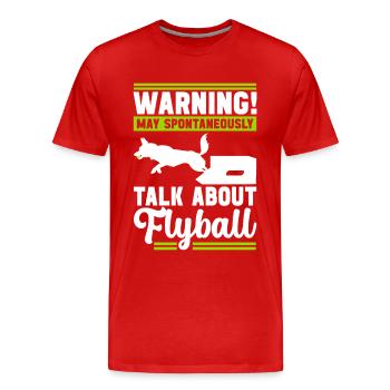 Flyball Sports canins - T-shirt bio Premium Homme - rouge - Devant - Damien (186cm)