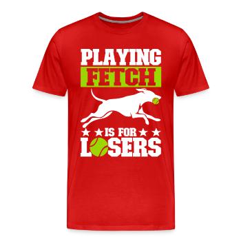 Flyball Sports canins - T-shirt bio Premium Homme - rouge - Devant - Damien (186cm)