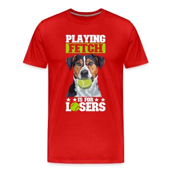 Flyball Sports canins - T-shirt bio Premium Homme - rouge - Devant - Damien (186cm)