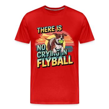 Flyball Sports canins - T-shirt bio Premium Homme - rouge - Devant - Damien (186cm)