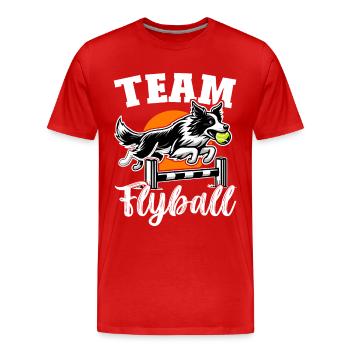Flyball Sports canins - T-shirt bio Premium Homme - rouge - Devant - Damien (186cm)