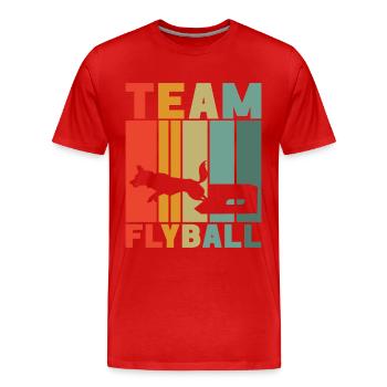 Flyball Sports canins - T-shirt bio Premium Homme - rouge - Devant - Damien (186cm)