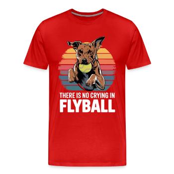 Flyball Sports canins - T-shirt bio Premium Homme - rouge - Devant - Damien (186cm)