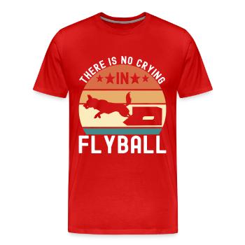 Flyball Hundesport - Männer Premium Bio T-Shirt - Rot - Vorne - Damien (186cm)