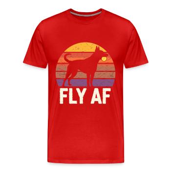 Flyball Sports canins - T-shirt bio Premium Homme - rouge - Devant - Damien (186cm)