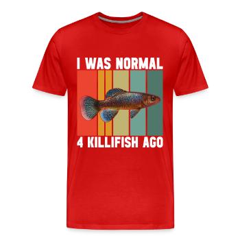 Killifisch Aquarium Amateurs de poissons - T-shirt bio Premium Homme - rouge - Devant - Damien (186cm)