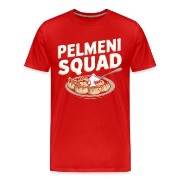 Pelmeni Russian Cuisine - Men's Premium Organic T-Shirt - red - Front - Damien (186cm)