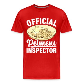 Pelmeni Russian Cuisine - Men's Premium Organic T-Shirt - red - Front - Damien (186cm)