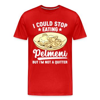 Pelmeni Russian Cuisine - Men's Premium Organic T-Shirt - red - Front - Damien (186cm)