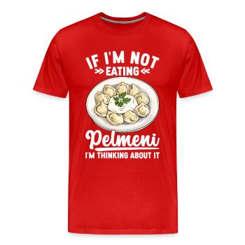 Pelmeni Russian Cuisine - Men's Premium Organic T-Shirt - red - Front - Damien (186cm)
