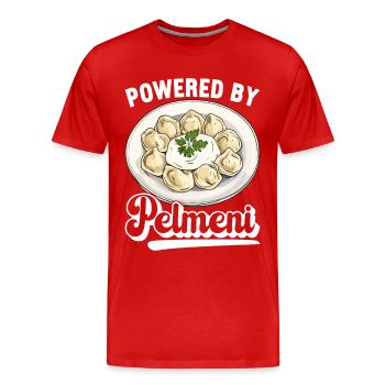 Pelmeni Russian Cuisine - Men's Premium Organic T-Shirt - red - Front - Damien (186cm)