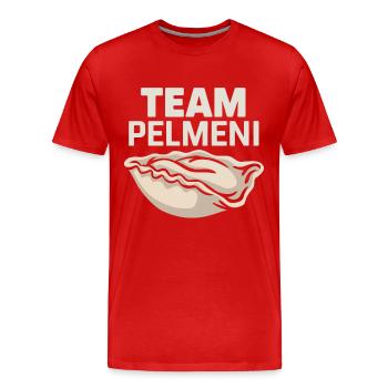 Pelmeni Russian Cuisine - Men's Premium Organic T-Shirt - red - Front - Damien (186cm)