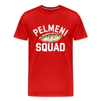Pelmeni Russian Cuisine - Men's Premium Organic T-Shirt - red - Front - Damien (186cm)