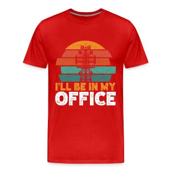 Industrial Climbers Tower Climbers Industrial Climbing - Men's Premium Organic T-Shirt - red - Front - Damien (186cm)