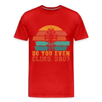 Industrial Climbers Tower Climbers Industrial Climbing - Men's Premium Organic T-Shirt - red - Front - Damien (186cm)