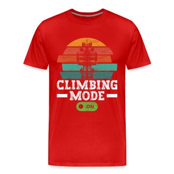 Industrial Climbers Tower Climbers Industrial Climbing - Men's Premium Organic T-Shirt - red - Front - Damien (186cm)