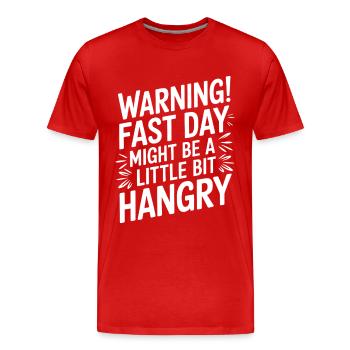 Jeûne intermittent Jeûne intermittent - T-shirt bio Premium Homme - rouge - Devant - Damien (186cm)