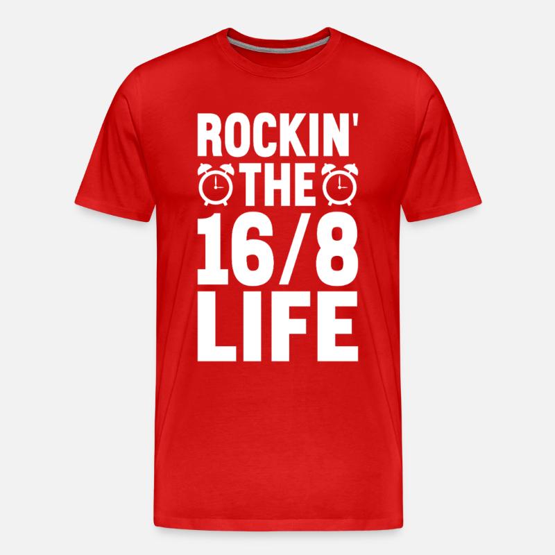 Intermittent fasting Intermittent fasting - Men's Premium Organic T-Shirt - red