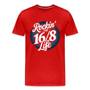 Intermittent fasting Intermittent fasting - Men's Premium Organic T-Shirt - red - Front - Damien (186cm)