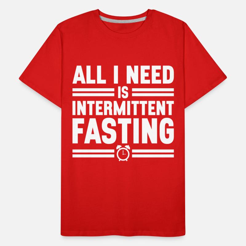 Intervallfasten Intermittierendes Fasten Männer Premium Bio T-Shirt
