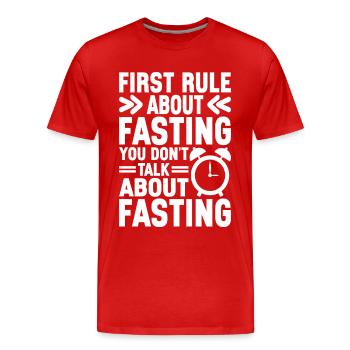 Intermittent fasting Intermittent fasting - Men's Premium Organic T-Shirt - red - Front - Damien (186cm)