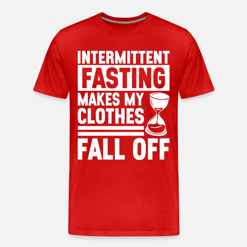 Intervallfasten Intermittierendes Fasten - Männer Premium Bio T-Shirt - Rot