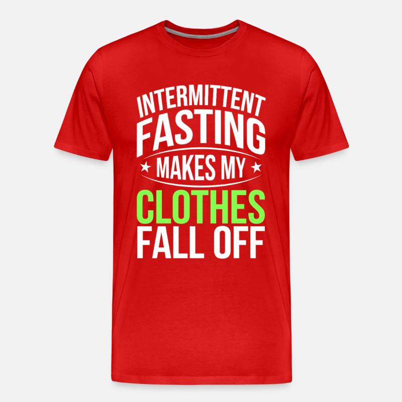 Jeûne intermittent Jeûne intermittent - T-shirt bio Premium Homme - rouge