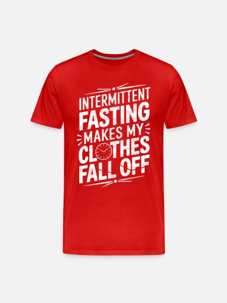Intermittent fasting Intermittent fasting - Men's Premium Organic T-Shirt - red