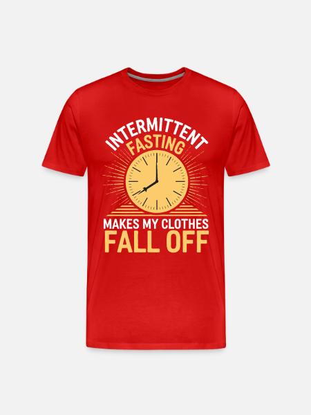 Intermittent fasting Intermittent fasting - Men's Premium Organic T-Shirt - red