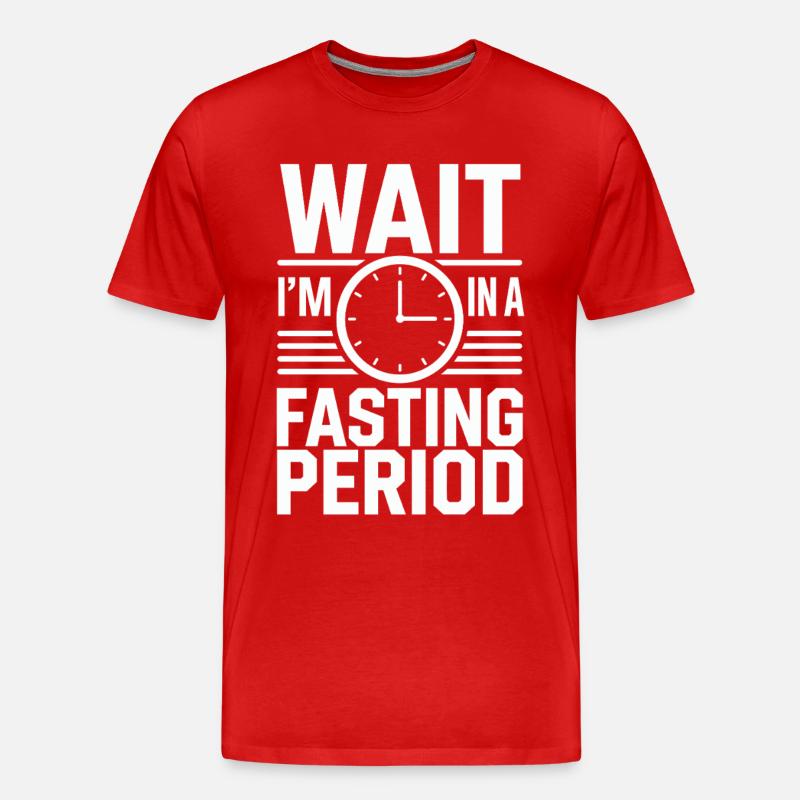 Intervallfasten Intermittierendes Fasten - Männer Premium Bio T-Shirt - Rot
