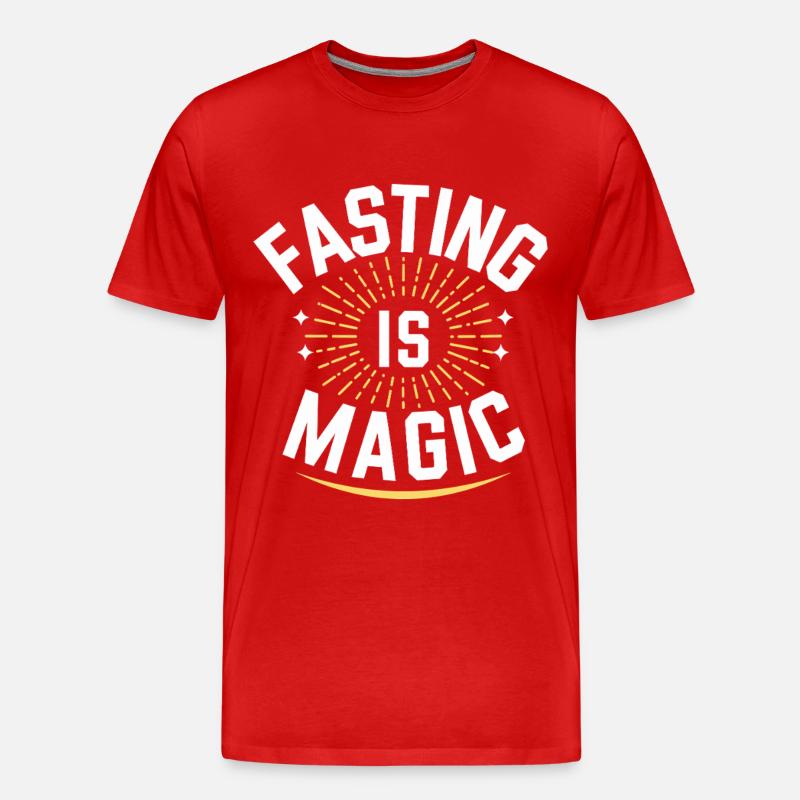 Intermittent fasting Intermittent fasting - Men's Premium Organic T-Shirt - red